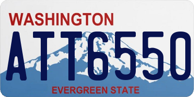WA license plate ATT6550