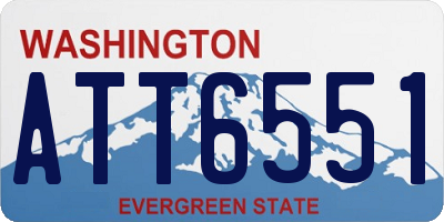WA license plate ATT6551