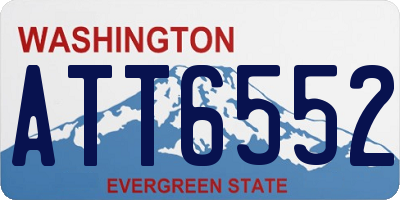 WA license plate ATT6552