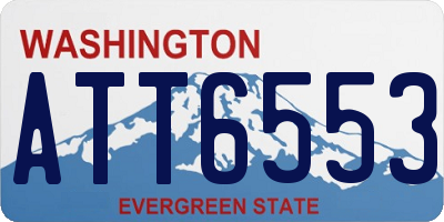 WA license plate ATT6553