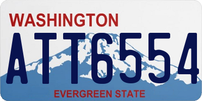 WA license plate ATT6554