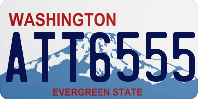 WA license plate ATT6555