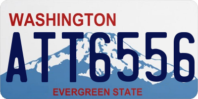 WA license plate ATT6556