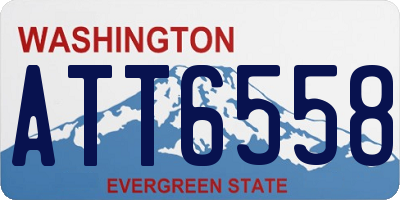 WA license plate ATT6558