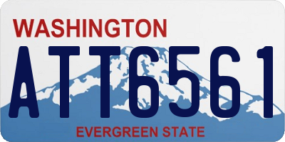 WA license plate ATT6561