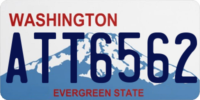 WA license plate ATT6562