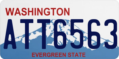 WA license plate ATT6563