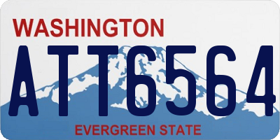 WA license plate ATT6564