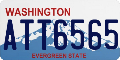 WA license plate ATT6565