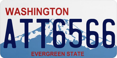 WA license plate ATT6566