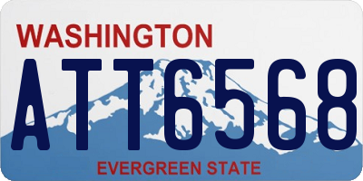 WA license plate ATT6568
