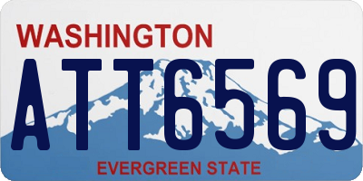 WA license plate ATT6569