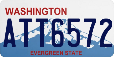 WA license plate ATT6572
