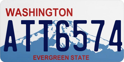 WA license plate ATT6574