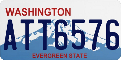 WA license plate ATT6576