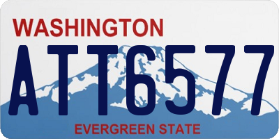 WA license plate ATT6577