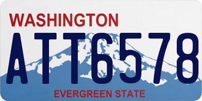 WA license plate ATT6578