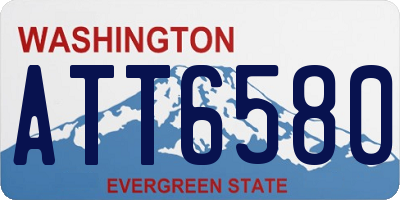 WA license plate ATT6580
