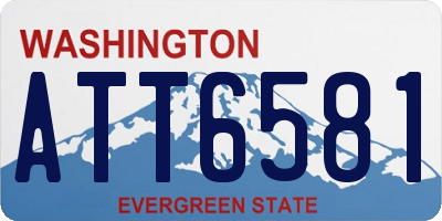 WA license plate ATT6581