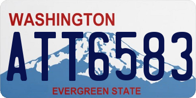 WA license plate ATT6583