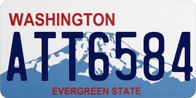 WA license plate ATT6584