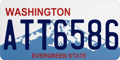 WA license plate ATT6586