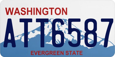 WA license plate ATT6587
