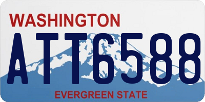 WA license plate ATT6588