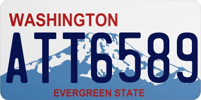 WA license plate ATT6589