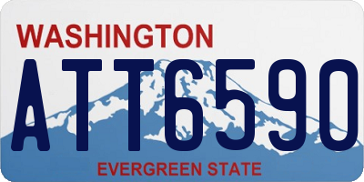 WA license plate ATT6590