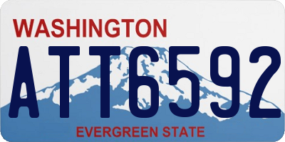 WA license plate ATT6592