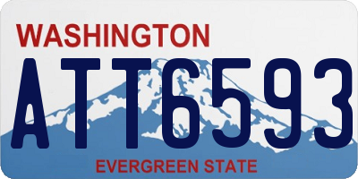 WA license plate ATT6593