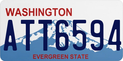 WA license plate ATT6594