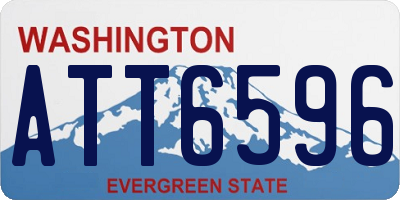 WA license plate ATT6596