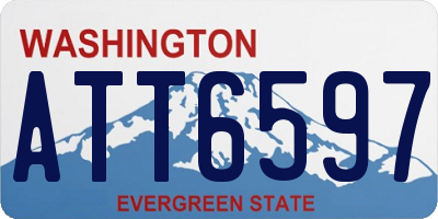WA license plate ATT6597