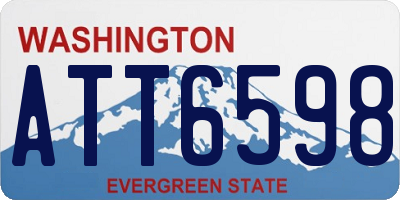 WA license plate ATT6598