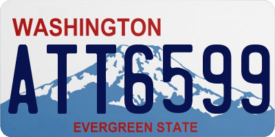 WA license plate ATT6599