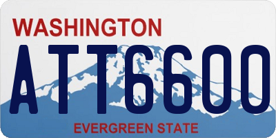WA license plate ATT6600