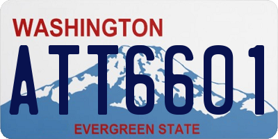 WA license plate ATT6601