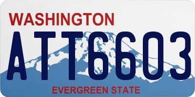 WA license plate ATT6603
