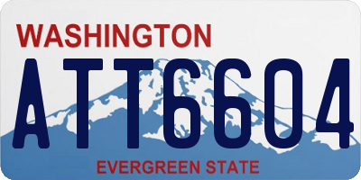 WA license plate ATT6604