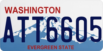 WA license plate ATT6605