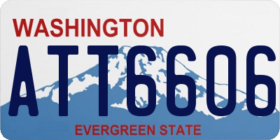 WA license plate ATT6606
