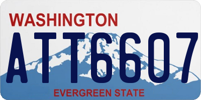 WA license plate ATT6607