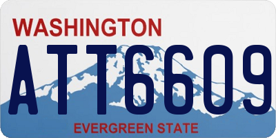 WA license plate ATT6609