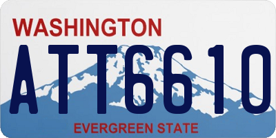 WA license plate ATT6610