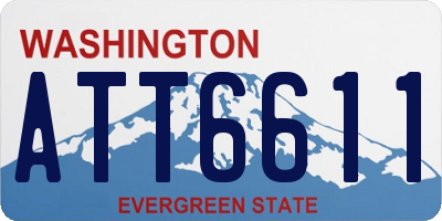 WA license plate ATT6611