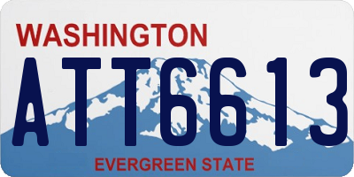 WA license plate ATT6613