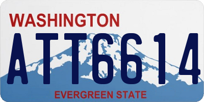 WA license plate ATT6614