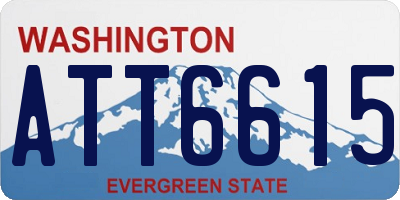 WA license plate ATT6615